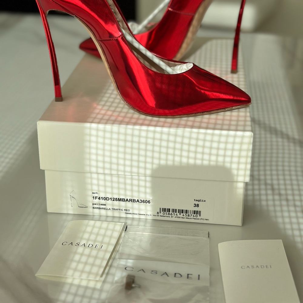 CASADEI Blade Barbarella NWT size 38 , in red